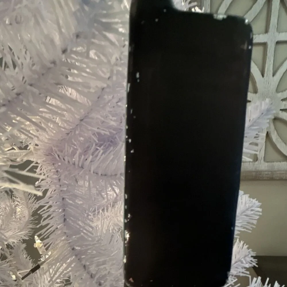 Ashland Glass Flip Phone Ornament Christmas Hanging Silver Black Red